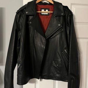 Top man mens leather jacket